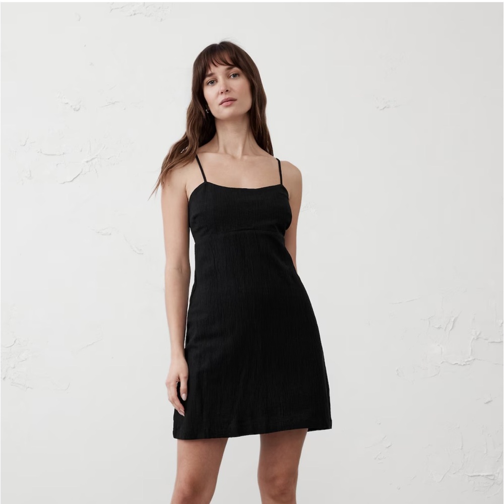 Y2K Iridescent Black Slip Dress Medium